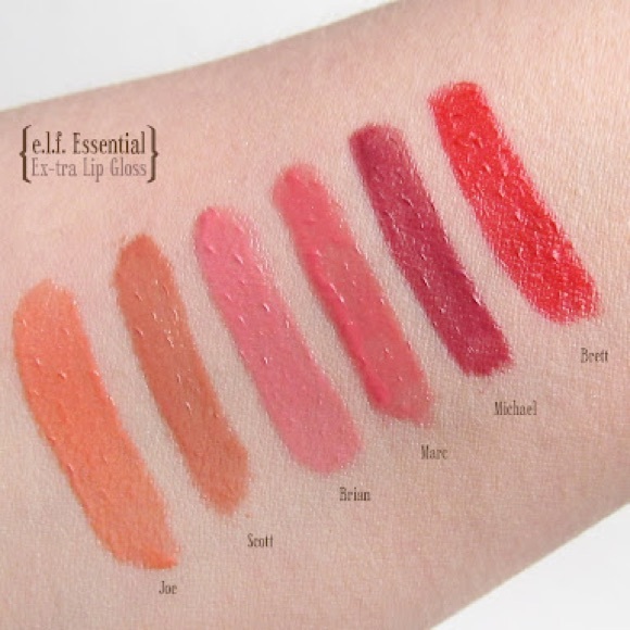 NWT E.L.F. “Brett” Holiday Red Shimmer Essential EX-tra Lip Gloss Christmas Lip - Picture 2 of 4